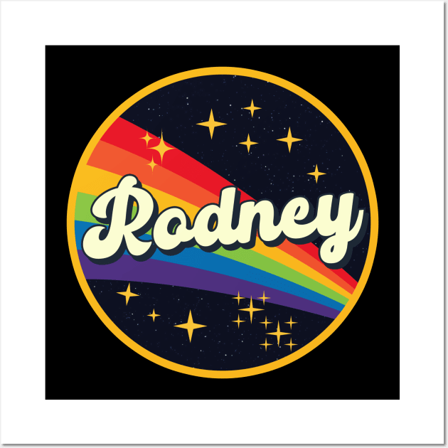 Rodney // Rainbow In Space Vintage Style Wall Art by LMW Art